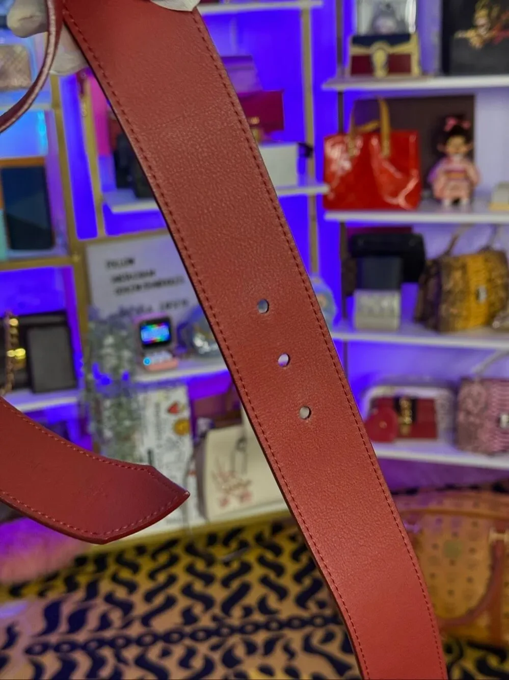 Louis Vuitton Wide 2014 Tie the Knot Burgundy Leather Women’s Belt 70/23 $595
